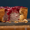 Pork Pie with Cranberry Topping