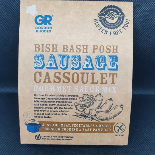 Gordon Rhodes Bish Bash Posh Sausage Cassoulet Gourmet Sauce Mix