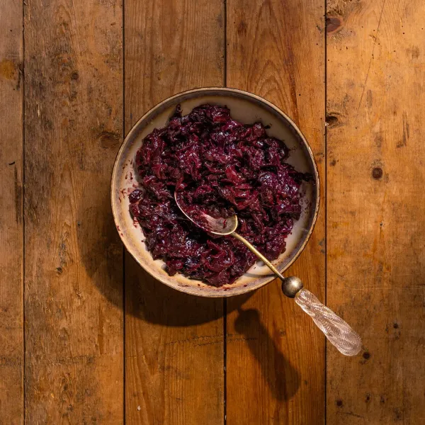 Spiced Red Cabbage with Cranberries 	Spiced Red Cabbage with Cranberries